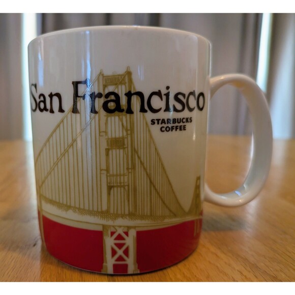 Starbucks 16oz Coffee Mug Collector Series San Francisco 2011 Coffee Cup - Picture 1 of 7